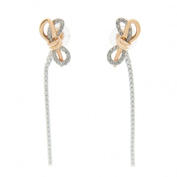 SWAROVSKI - 水晶造型耳環 (蝴蝶結)