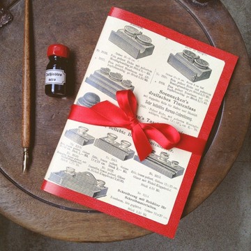 義大利歐式筆記本+木桿沾水筆+墨水套組 | Francesco Rubinato