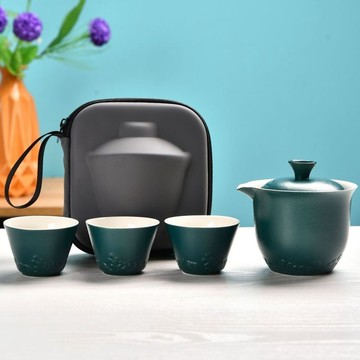 【臺灣出貨 免運】旅行茶具套裝戶外便攜式功夫茶具泡茶家用快客杯茶壺禮品活動露營