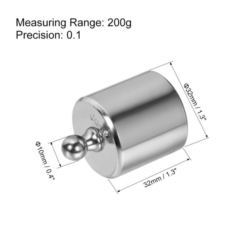 uxcell 校正分銅 スチールキャリブレーションウエイト M2 クローム