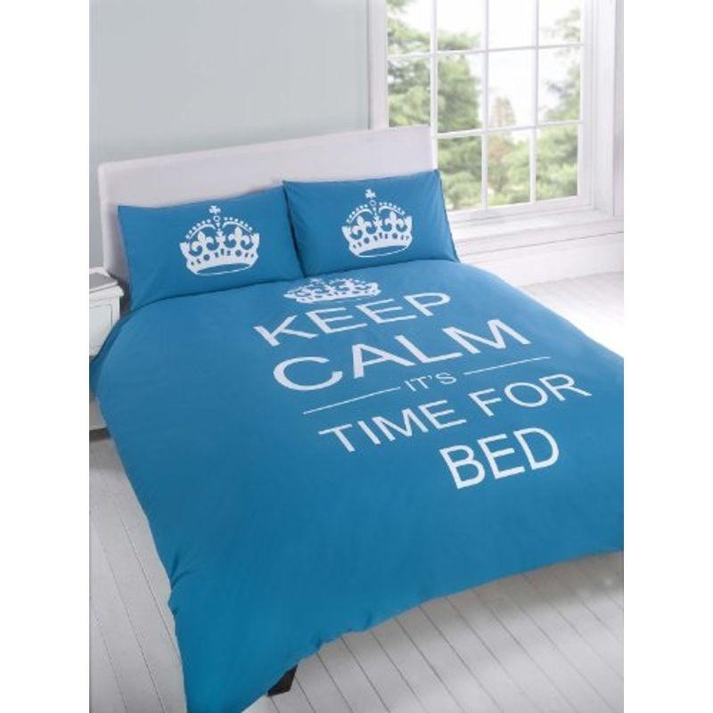 英国雑貨KEEP CALM Its Time For Bed 嬉しいリバーシブル クラウン柄