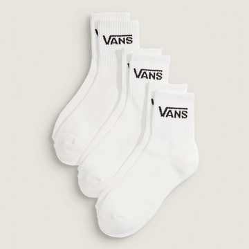 Classic Half Crew 白色半中筒襪3入組