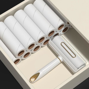 臺灣🎀粘毛器  除塵紙 滾毛器粘毛器滾筒可撕式替換捲紙高粘度強力滾刷牀上衣物貓毛粘毛神器