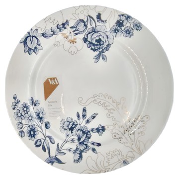 creativeTops V&A 淺餐盤  26.5cm  青花燙金  1個