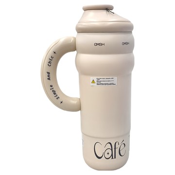 趣滿上 桌面杯 不鏽鋼保溫杯 - 白色  1.3L  1個