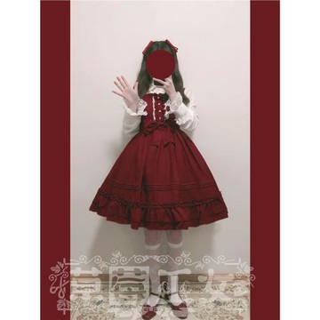 夏季 草莓巫女原創可愛lolita設計冰淇淋洛麗塔jsk公主吊帶連衣裙