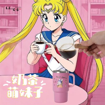 奶茶萌妹子微霸杯120ml小巧精致一口杯趣味卡通少女風 掛包隨帶