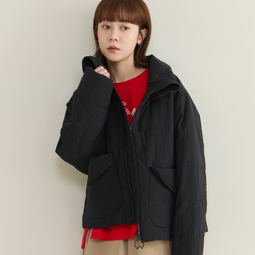 a la sha 動物躲貓貓翻領鋪棉外套