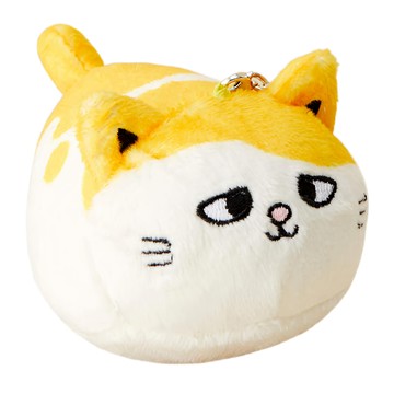 黃阿瑪的後宮生活 迷你麻糬娃娃吊飾 尺寸約8x6cm 高約7cm 聚酯纖維  浣腸 黃色 + 白色  1個