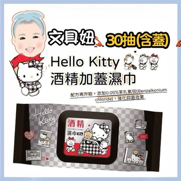 ~現貨附發票~ Sario 三麗鷗 30抽 酒精濕紙巾含蓋 隨身包 紙巾 擦手巾 溼紙巾 出差 旅遊 獨立包裝【文具妞】