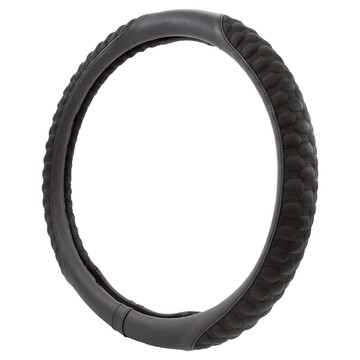 ANBORTEH 安伯特 超纖透氣方向盤套 豆豆先生  黑色  M(37~39cm)