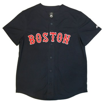 【毒】MLB BOS 波士頓紅襪 經典款 LOGO 深藍 棒球球衣【APP下單10%回饋】