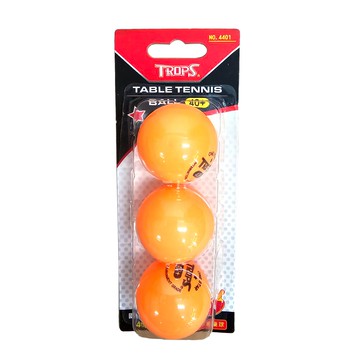 TROPS 成功 一星桌球(3入)-橘色 40mm 國際桌球總會指定規格 練習用桌球  1組
