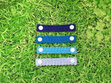 藍色系 編織口罩減壓帶/集線器