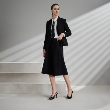 商務成套可機洗平紋修身套裝(褲款)/黑色 | 5121124399