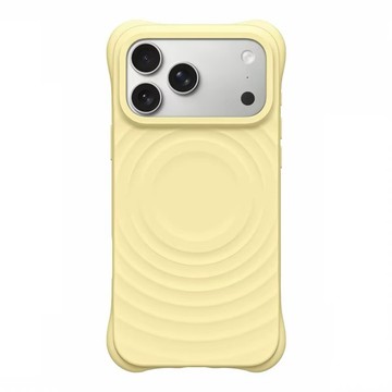 奶霜黃波紋殼 磁吸手機殼 iPhone17Promax手機殼 蘋果16Pro防摔殼i15保護殼i14硬殼i13