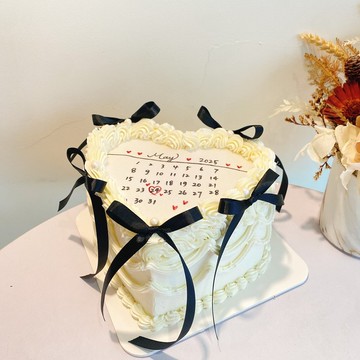 黑天鵝 愛心緞帶燃燒蛋糕 客製化蛋糕 情人節 鑠甜點 蛋糕 紀念日