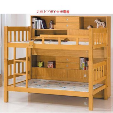 AS雅司-喬尼3.5尺方柱雙層床架-112.11*200*156cm-不含床邊櫃