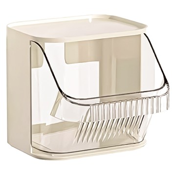 小麥購物 斜開口收納盒 G868 271g  1個  白色