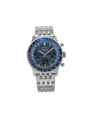 Breitling - pre-owned Navitimer 41mm - men - stainless steel - One Size - Blue