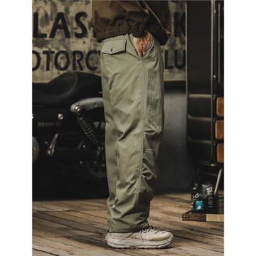 羽絨褲男冬季寬松潮牌美式抽繩傘兵褲男士保暖工裝外穿滑雪棉褲子