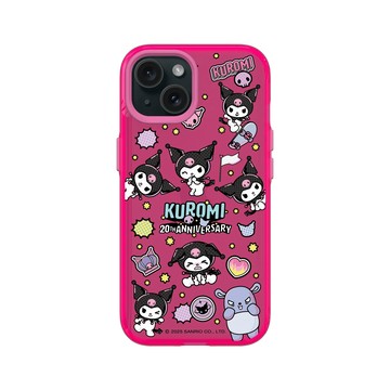 iPhone 15 Clear 粉漾桃 - 三麗鷗-酷洛米20週年 - 酷玩系列-表情包