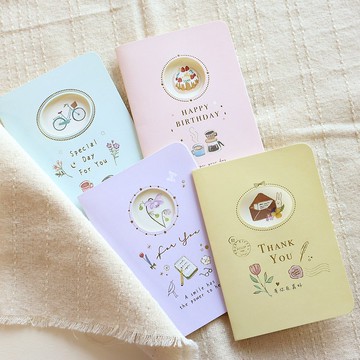 花草風 x 好事生活 / 50K 洞洞燙金祝福卡 (4圖)