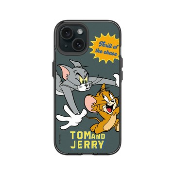 iPhone 15 Clear 酷墨灰 - 湯姆貓與傑利鼠 Tom and Jerry - 你跑我追
