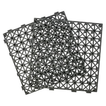 PMU 必美優 高架組合地墊4片組  30 x 30 x 3cm  灰色  1組