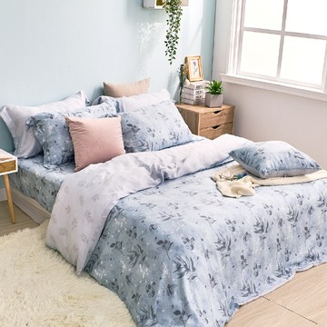 薄被套-雙人 / 6x7尺 / 60支萊賽爾天絲 / 暮晨雨葉 台灣製