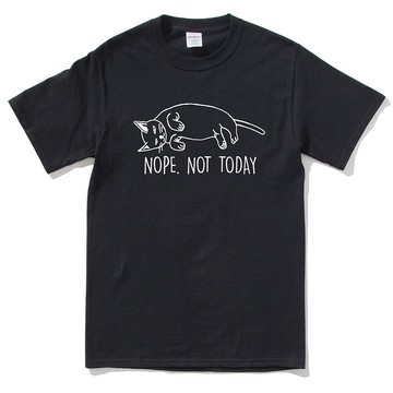 NOPE NOT TODAY 中性短袖T恤 黑色 狗貓毛小孩禮物聖誕快速出貨