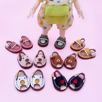 ob11娃鞋 ymy GSC粘土人P9 阿巳2.0素體鯊魚拖鞋 12分bjd小熊鞋子