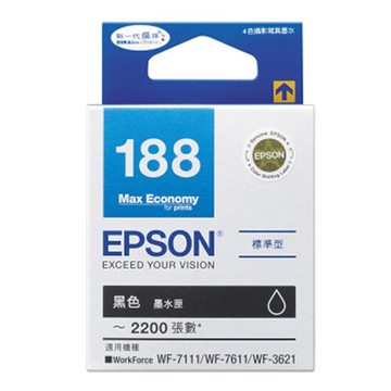 EPSON 原廠墨水匣 T188150 (黑) 適用 WF-3621/WF-7111/WF-7611
