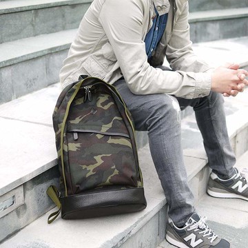 日系迷彩 防潑水尼龍後背包