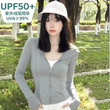 趙露思同款瑜伽服女生2025新款夏季修身防曬衣女款夏仙氣質防曬服