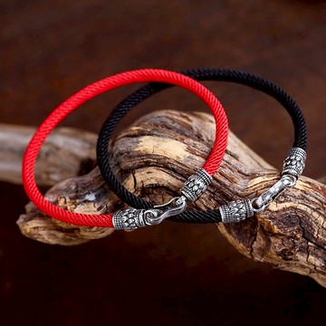 蘇工手作 本命年紅繩手鏈 進口米蘭線 男女款簡約時尚925銀扣手繩