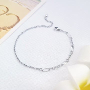 遇見。雙造型鍊款白鋼腳鍊