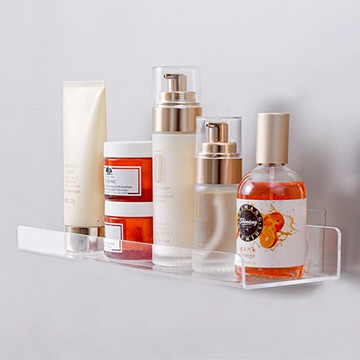 小款免鑽釘壁掛壓克力置物架/鏡櫃置物分類架-3入 單一規格