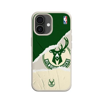 iPhone 16 SolidX 貝殼灰 - NBA - 熱血系列-密爾瓦基公鹿 Milwaukee Bucks - Sweat and Tears