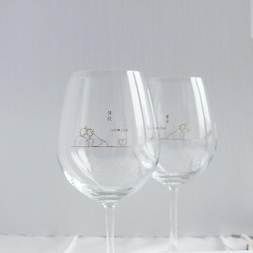 Minimalist簡單愛系列|定制情投意合紅酒對杯—文字雕刻