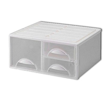 【崇尚簡約】29L三抽式 抽屜整理箱-2入(兩色可選)