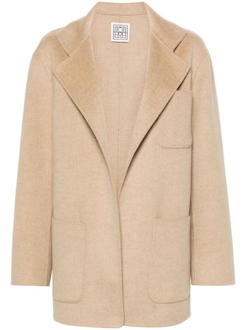 TOTEME - notched-lapels mélange jacket - women - Fabric - 44 - Neutrals