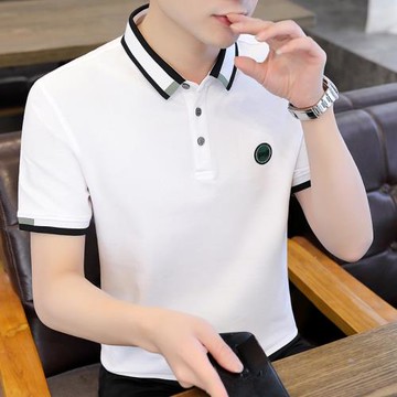 polo衫男士夏季新款高端翻領短袖t恤潮牌帶領保羅體恤衫夏裝上衣T