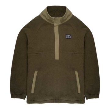 POLER CAMP SHERPA ANORAK 刷毛套頭上衣 / 休閒小立領上衣 / 森林綠