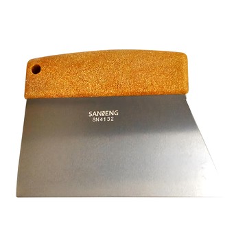 SaNNeNg 三能 植纖柄斜切麵刀  切麵刀  原木色 + 銀色  1個