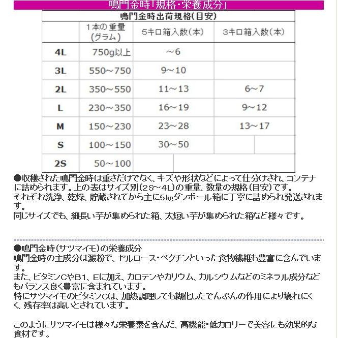 [新鮮！なっ徳島]なると金時5Kg箱