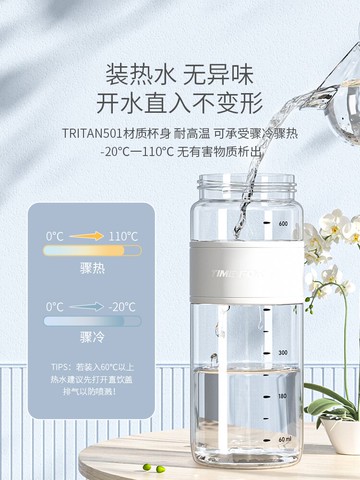 taoqibaby大容量運動水杯女生耐高溫吸管杯超大號夏季健身水壺男【摩可美家】