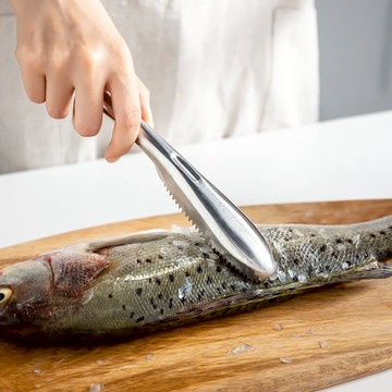 食品不銹鋼刮魚鱗器刮魚鱗手動去鱗神器魚鱗刨廚房工具家用殺魚刀
