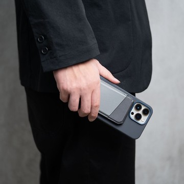 Lyden Ds Rfid 防磁波支架磁吸卡夾-犀牛灰/黑