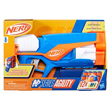 NERF 樂活打擊 N系列 玩具槍 6發轉輪彈鼓 附帶12發 Nerf  敏捷者 藍色 + 白色 + 橘色  1盒